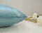 12''X18'' Aqua Solid Faux Silk Euro Sham / Throw Pillow COVER, ( Pack of 1 )